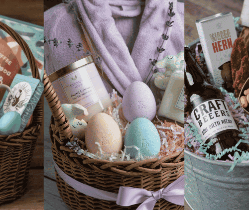 easter baskets for adults, creative easter baskets for adults, easter baskets for young adults, easter egg baskets, easter gift ideas, easter ideas, easter baskets for young adults